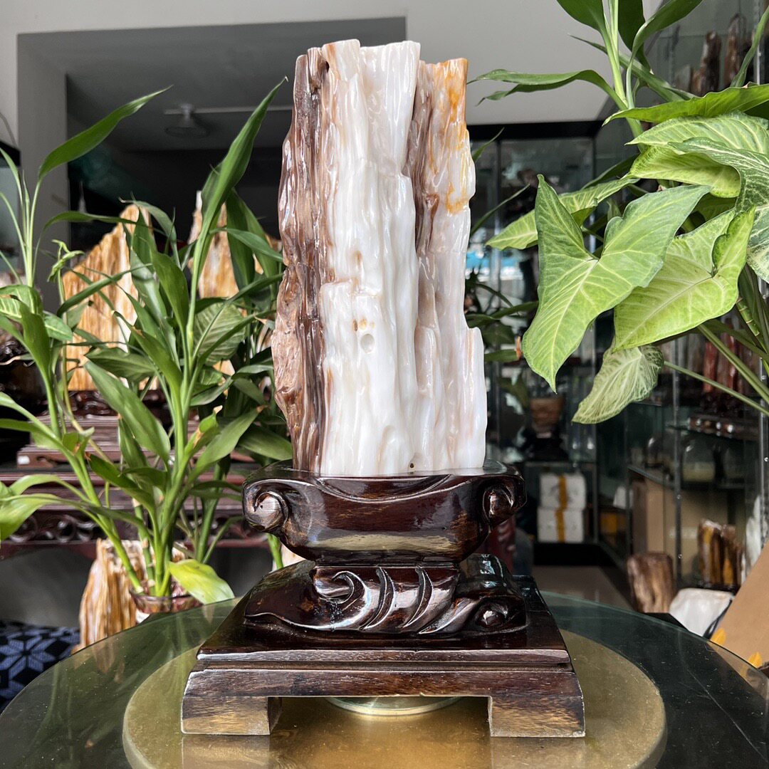 缅甸树化玉原石镇宅招财128870号木化石树化石天然硅化木奇石摆件