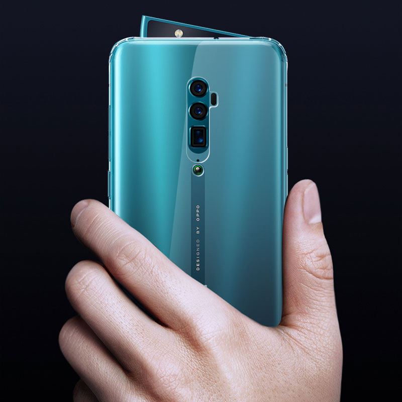 彪翔OPPOReno十倍变焦版手机壳透明软壳微磨砂黑色保护套全包防摔