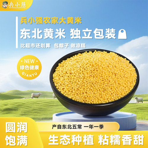兵小强东北大黄米5斤黄豆包粽子