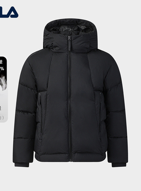 FILA 斐乐官方男士羽绒服2025冬季保暖舒适连帽外套F11M543910F