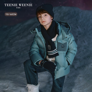 【鹅绒】TeenieWeenie Kids小熊童装25冬男连帽羽绒服TKJD254T05A