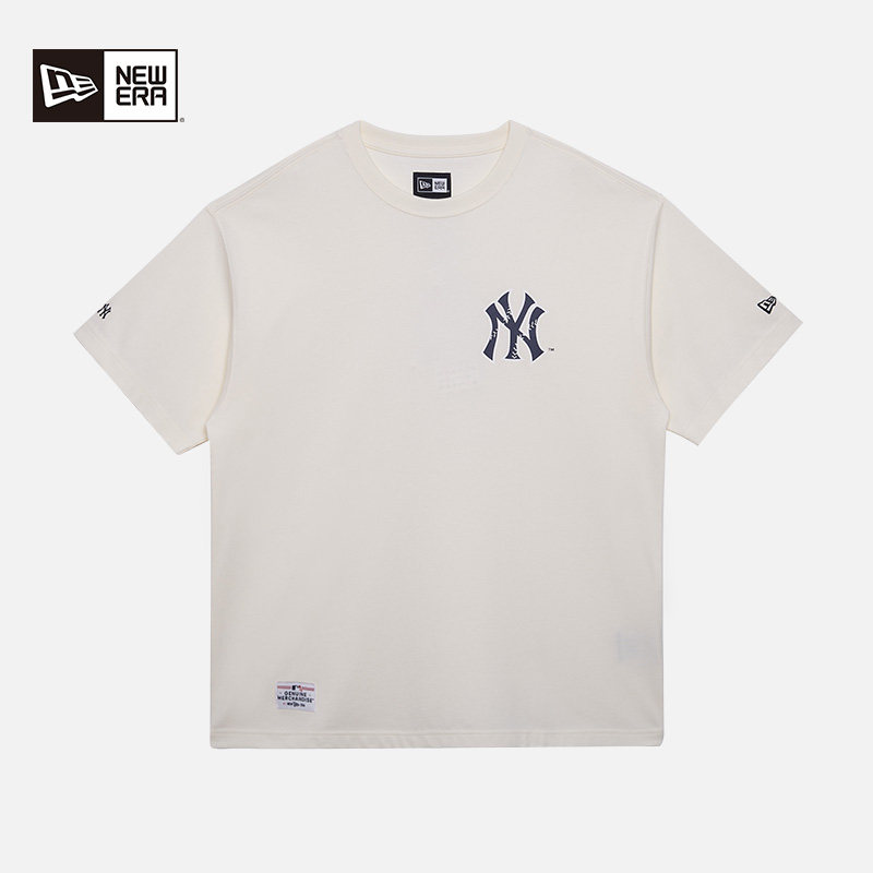 New Era纽亦华  MLB短袖T恤NY棒球logo印花潮情侣款14385078