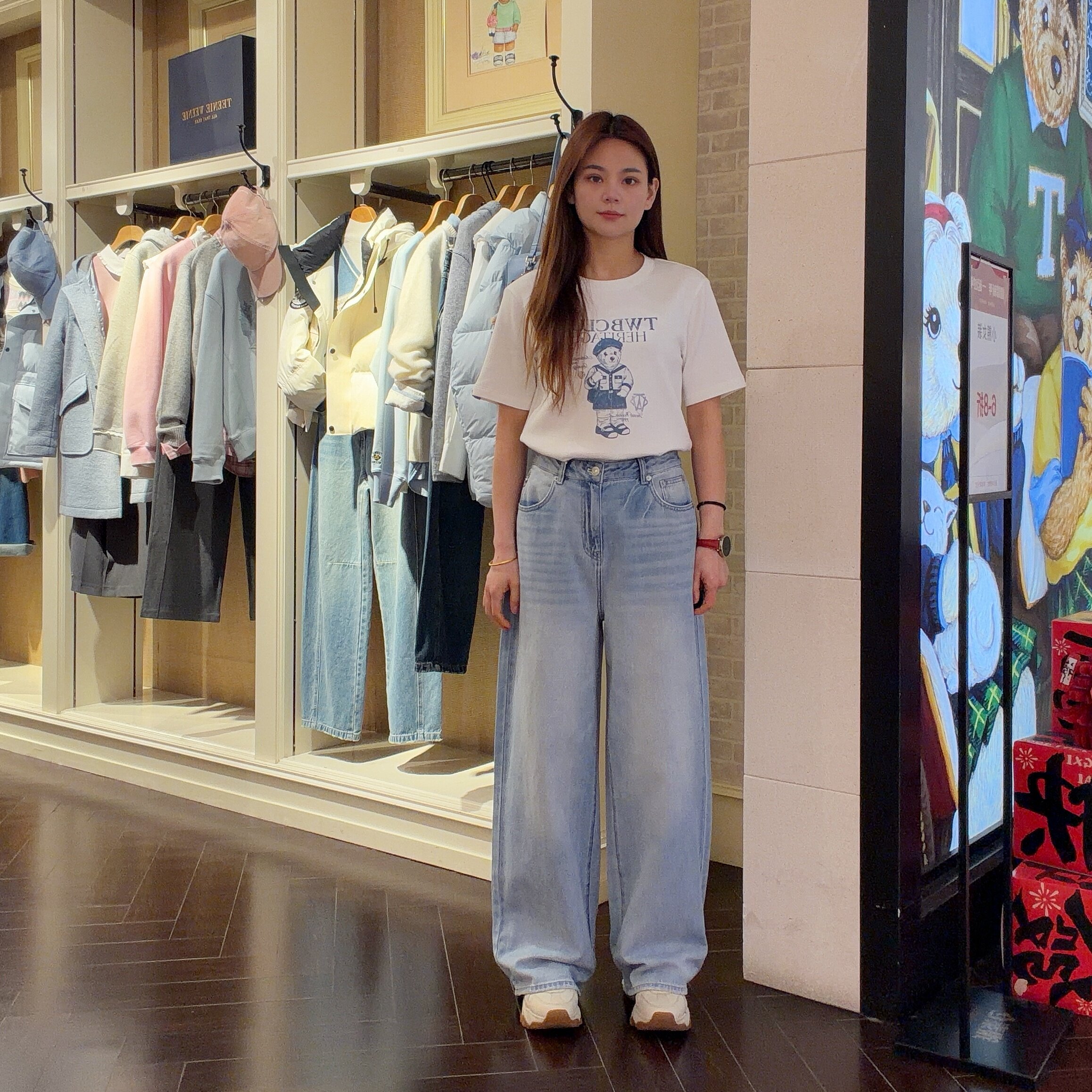 Teenie Weenie女士简约时尚牛仔裤(JEAN PANTS)TTTJ2623C2B