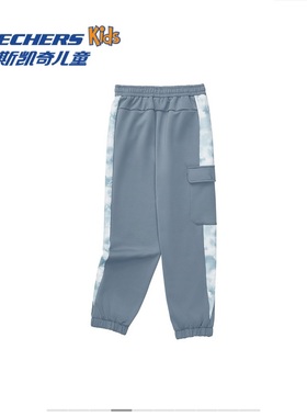Skechers斯凯奇童装夏季男童针织长裤时尚中大童运动裤子P424B032