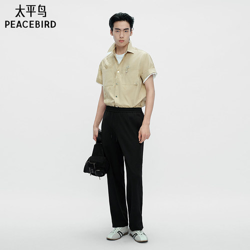 太平鸟男士时尚休闲裤B1GMF3141J91