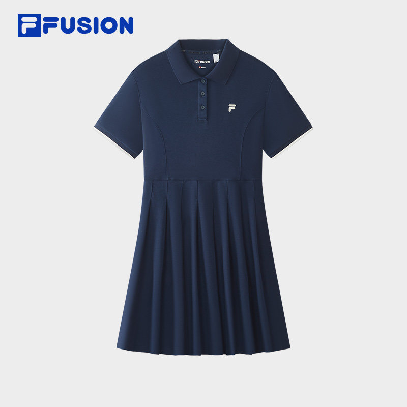 FILA FUSION 斐乐女针织26秋新款休闲基础POLO裙T11W633313F