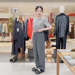 江南布衣女士简约时尚裤5P3E12100