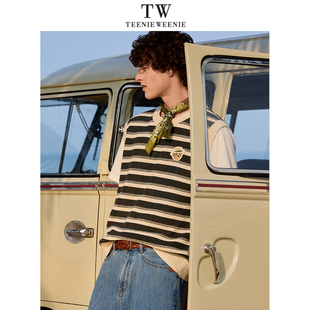 TeenieWeenie小熊男装2024夏针织衫T恤TNKN242501A