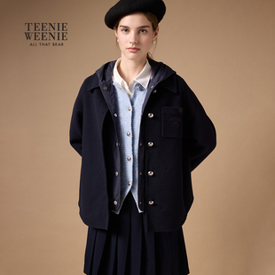 【轻绒智型通勤大衣】TeenieWeenie小熊女毛呢大衣两件套