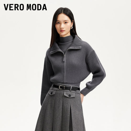 Vero Moda针织衫2025冬季H版型竖坑条325413056