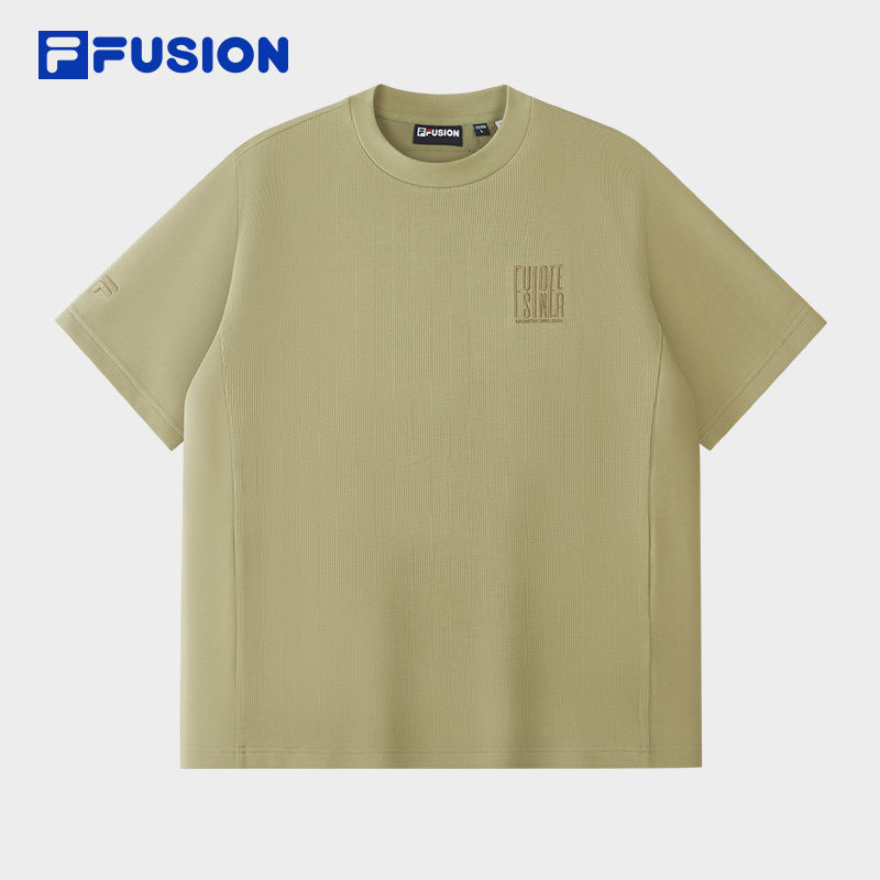 FILA FUSION斐乐潮牌男子针织短袖衫2026夏季T恤T11M625104B