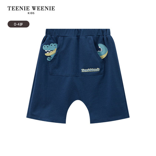 TeenieWeenie Kids小熊童装25夏男宝卡通鳄鱼口袋短裤T0TM252511K