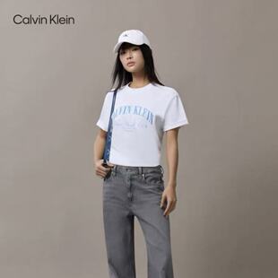 CK Jeans26春夏男女情侣休闲通勤学院风短袖上衣T恤4RF820G