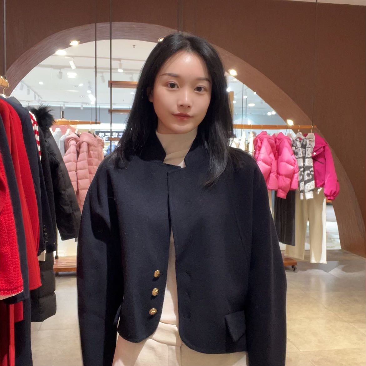 迪赛尼斯女士简约时尚大衣D24402D8151
