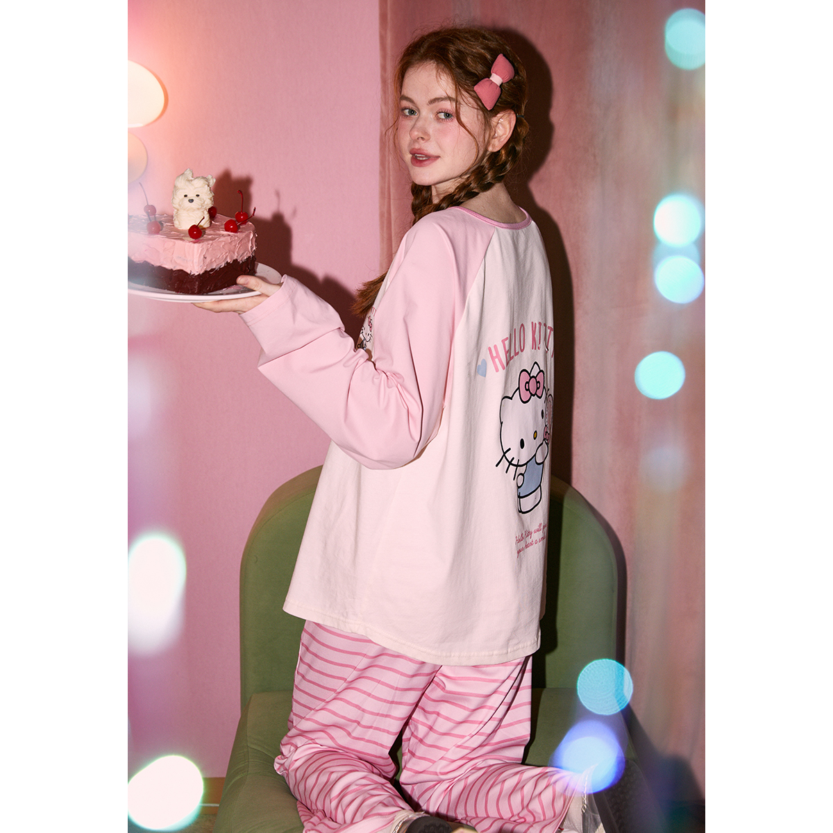 Gukoo/果壳睡衣女春夏HelloKitty联名棉质可外穿825026211H02
