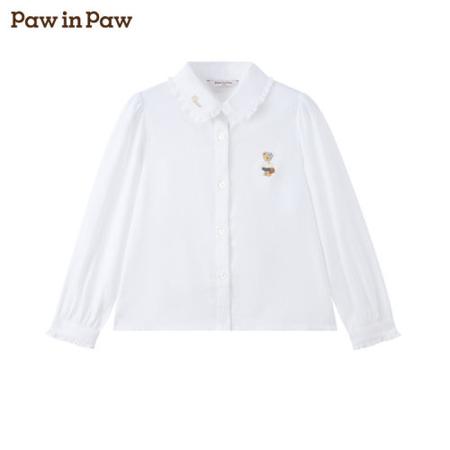 【商场同款】PawinPaw卡通小熊童装26年秋款领衬衫PCBAG3823M