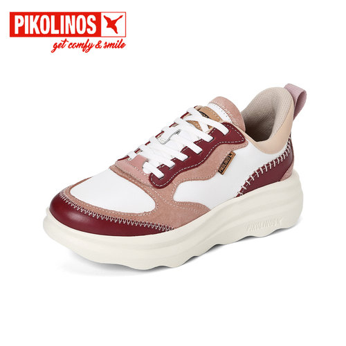 Pikolinos派高雁深口圆头系带拼色运动休闲鞋PL253002