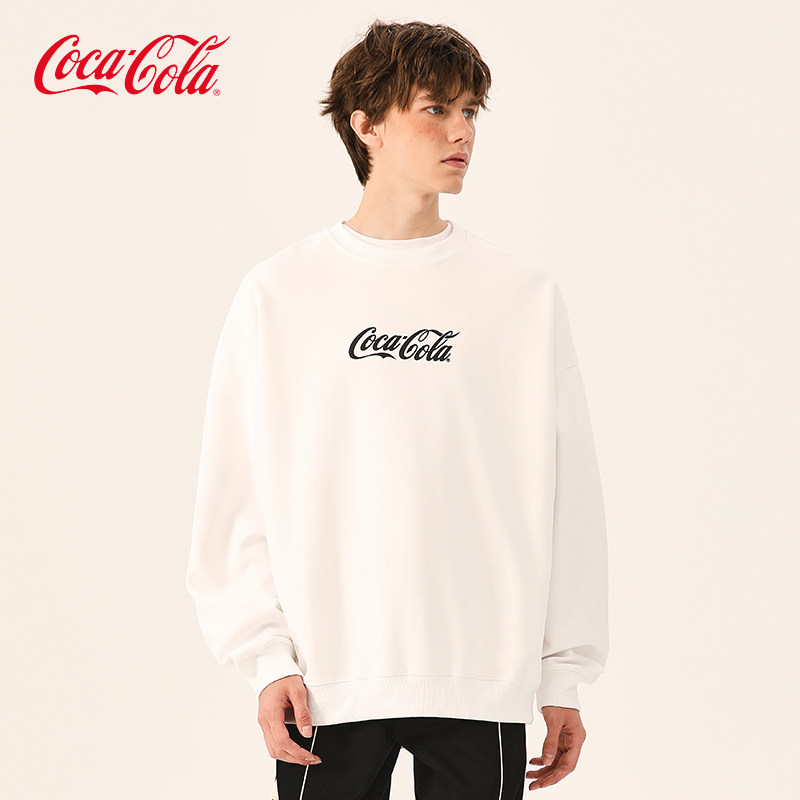 Coca-Cola/可口可乐 卫衣男女潮牌秋冬款保暖情侣内搭上衣