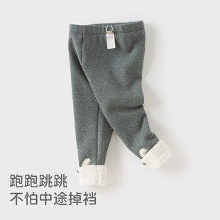 子童装 不倒绒保暖裤 DB4254425 2025秋冬款 戴维贝拉女童加绒打底裤