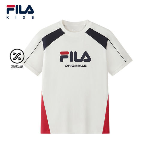 FILA KIDS 斐乐童装男大童短袖T恤2026秋季新款儿童K12B631108