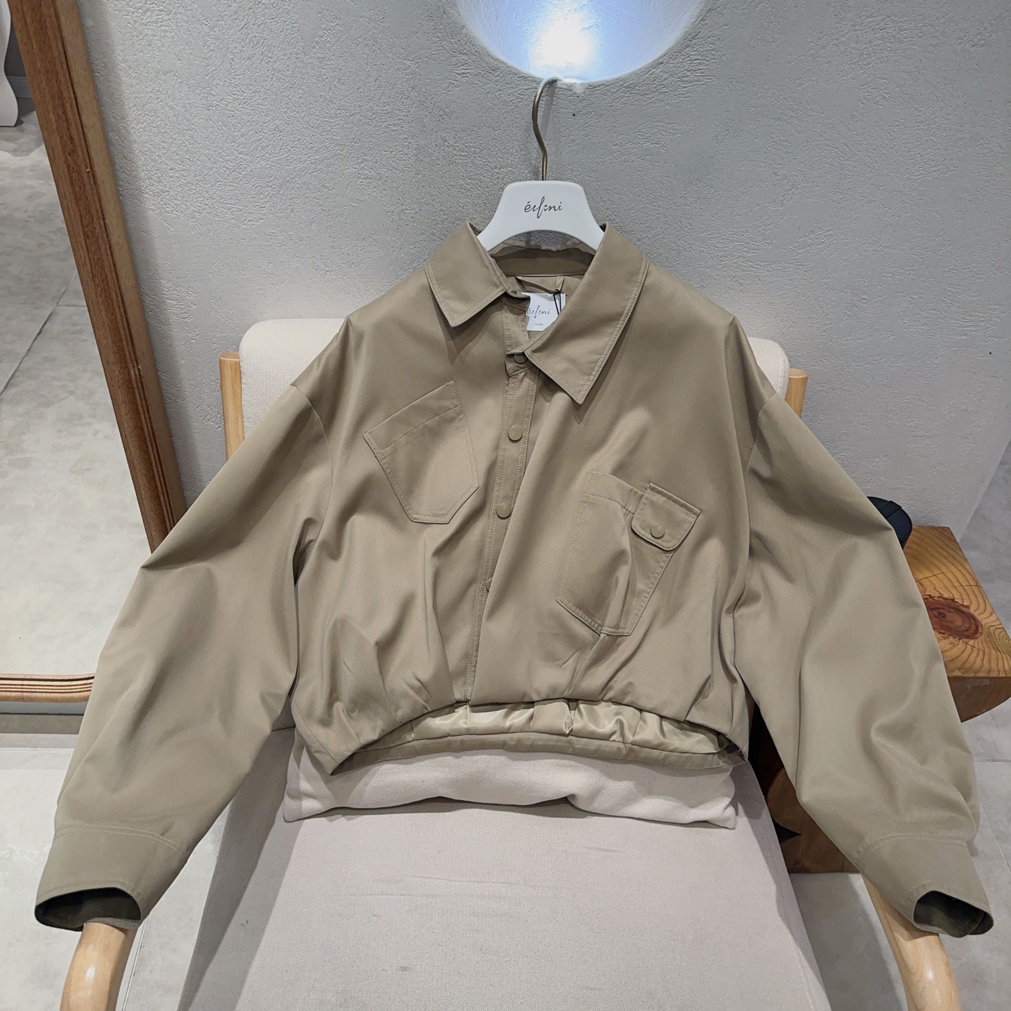 伊芙丽 女士翻领宽松简约外套1E8211871MS