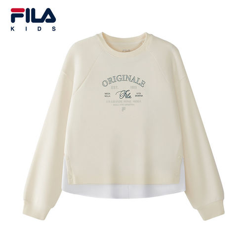 FILA KIDS 斐乐童装女大童卫衣2026秋季新款套头上衣K12G631205