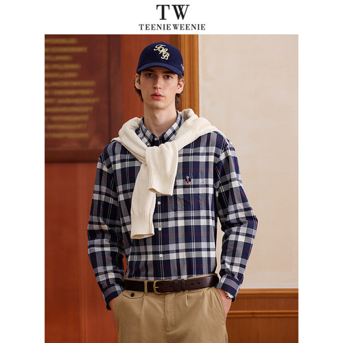 TeenieWeenie2025春休闲格纹衬衫TNYC251203A