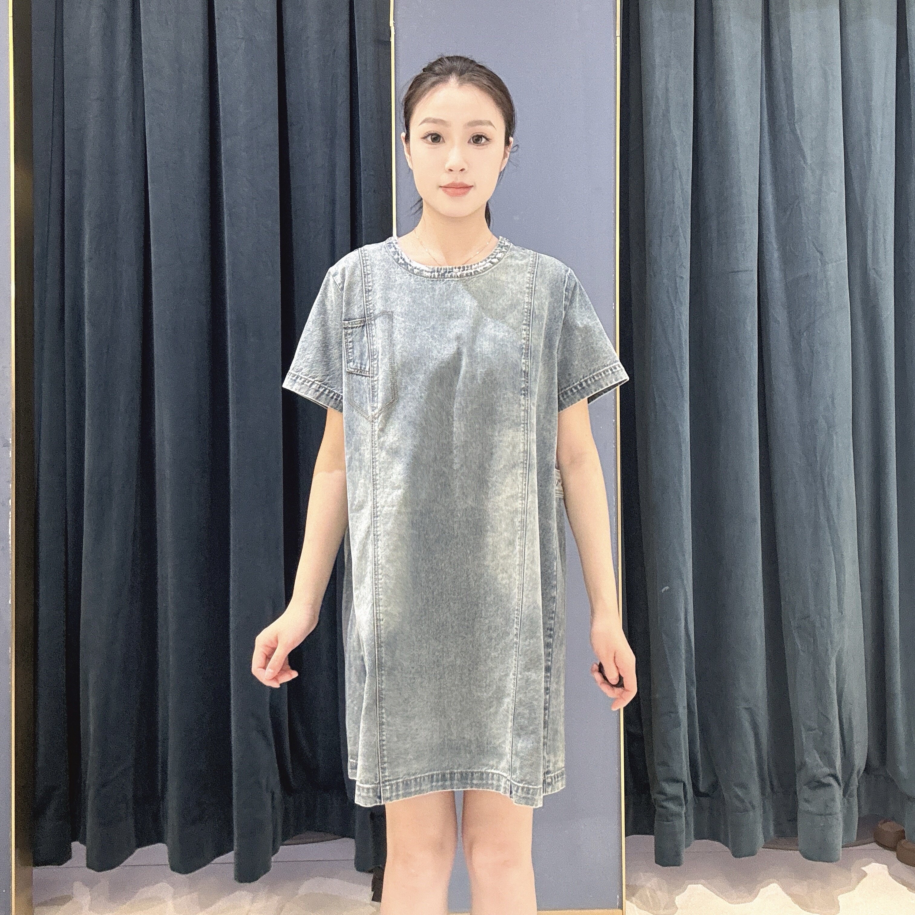 谜底女士宽松休闲连衣裙262ML0494