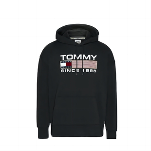 TOMMY HILFIGER汤米男士卫衣 字母印花长袖连帽 DM15009