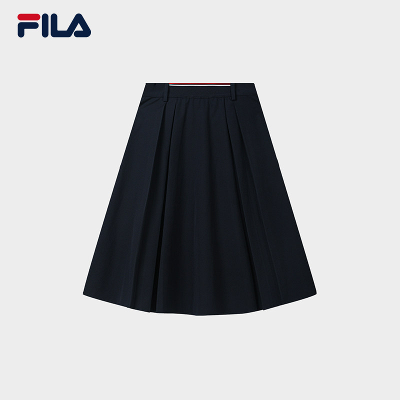 FILA 斐乐官方女士梭织裙2026秋新款宽松半身裙短裙F11W638303F