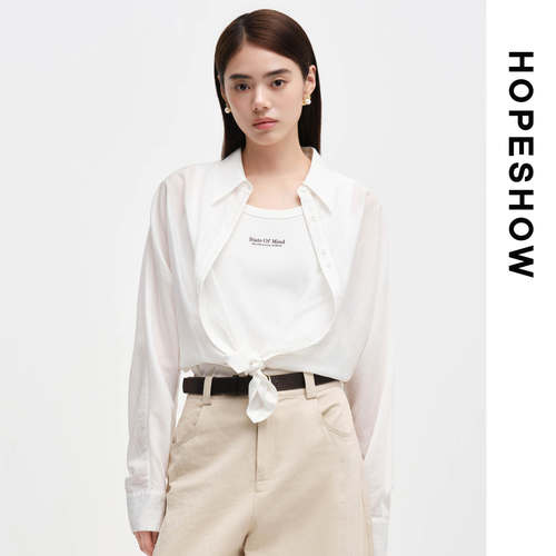 HOPESHOW红袖衬衫89126140301