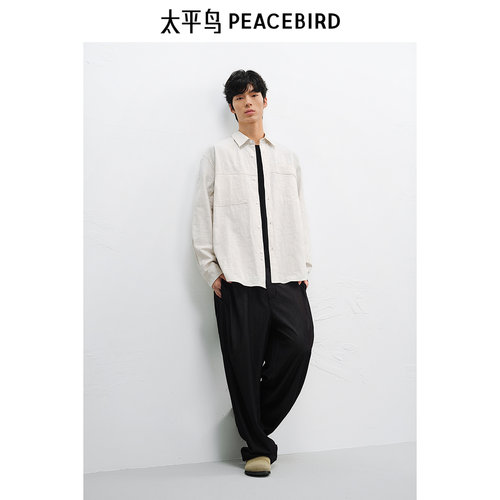 太平鸟男士简约时尚衬衫B2CHF2199