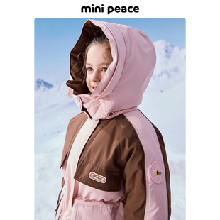 太平鸟童装女童羽绒服冬季工装三防加厚外套