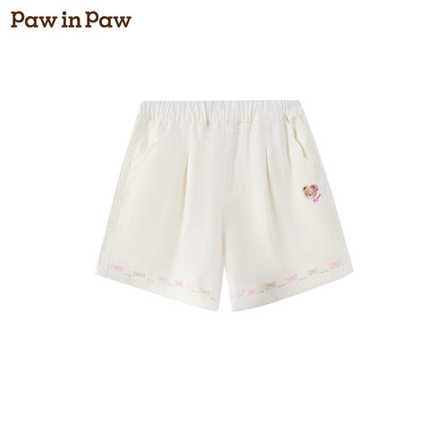 PawinPaw卡通小熊童装26年夏款女童牛仔短裤宽松PCTJG2422K