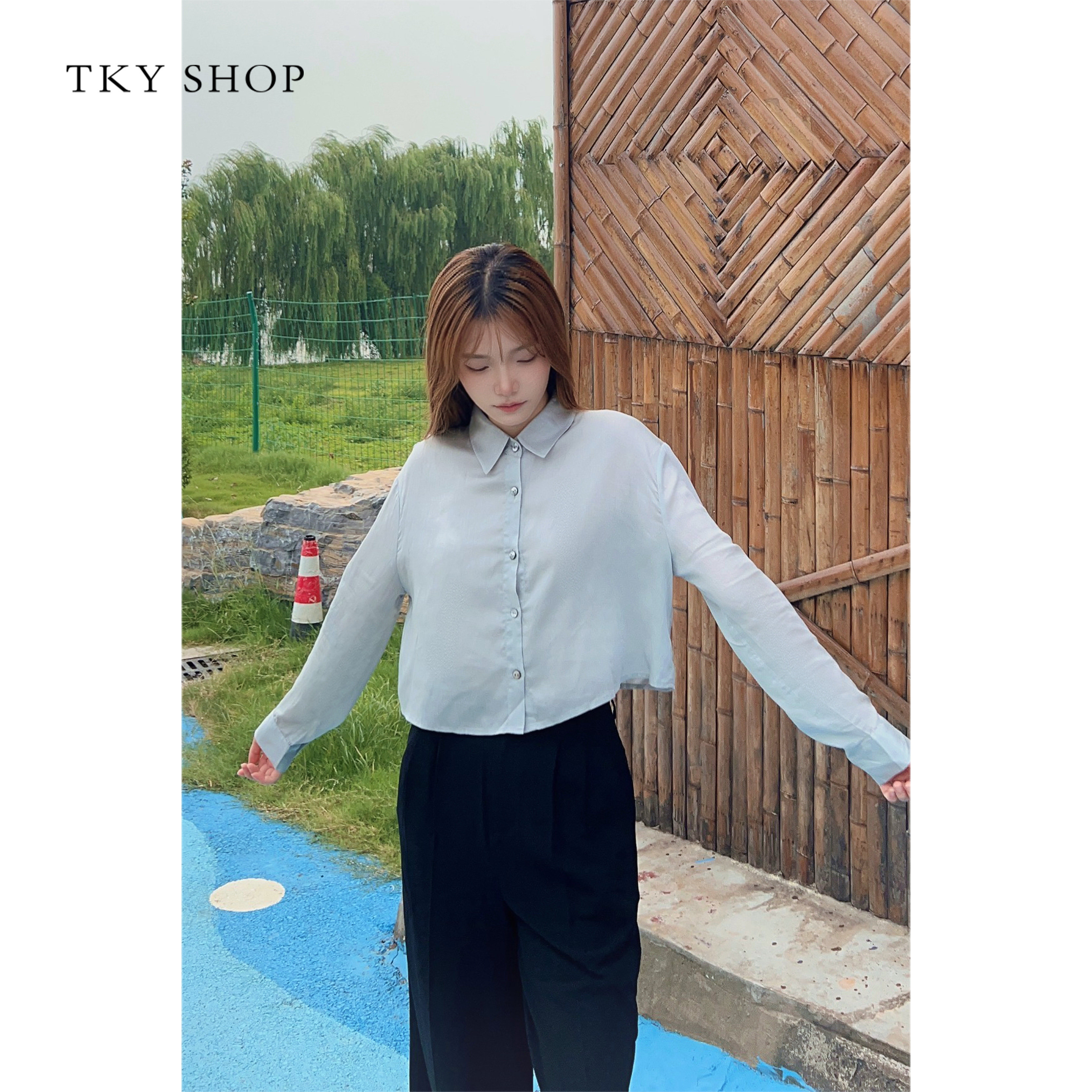 TKY SHOP 女士简约时尚衬衫10H1KA07C116