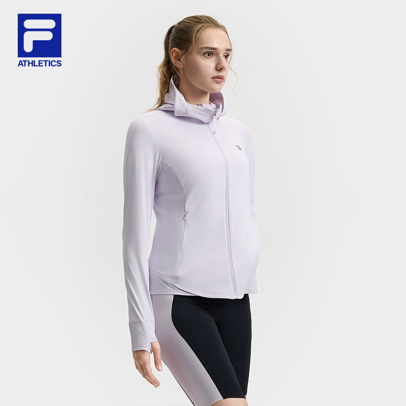 FILA斐乐女外套健身跑步户外运动凉感防晒修身皮肤衣A11W521505F