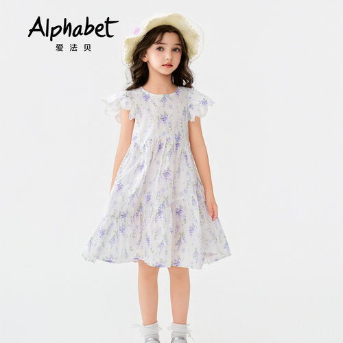 Alphabet爱法贝童装夏季女连衣裙202Q431