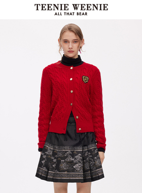 TeenieWeenie小熊女装复古针织衫TTCK251101L
