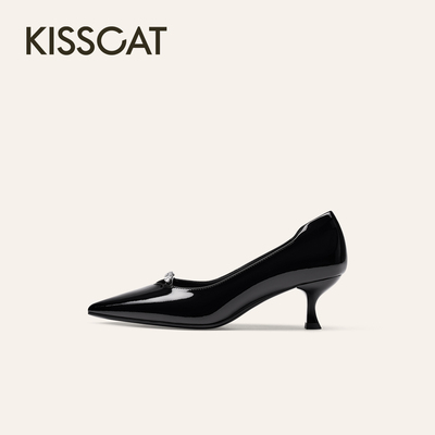 KISSCAT接吻猫 通勤尖头 单鞋女KA65125-11
