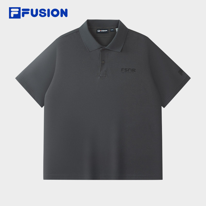 FILA FUSION 斐乐男针织短袖POLO衫26秋新款百搭上衣T11M635108F