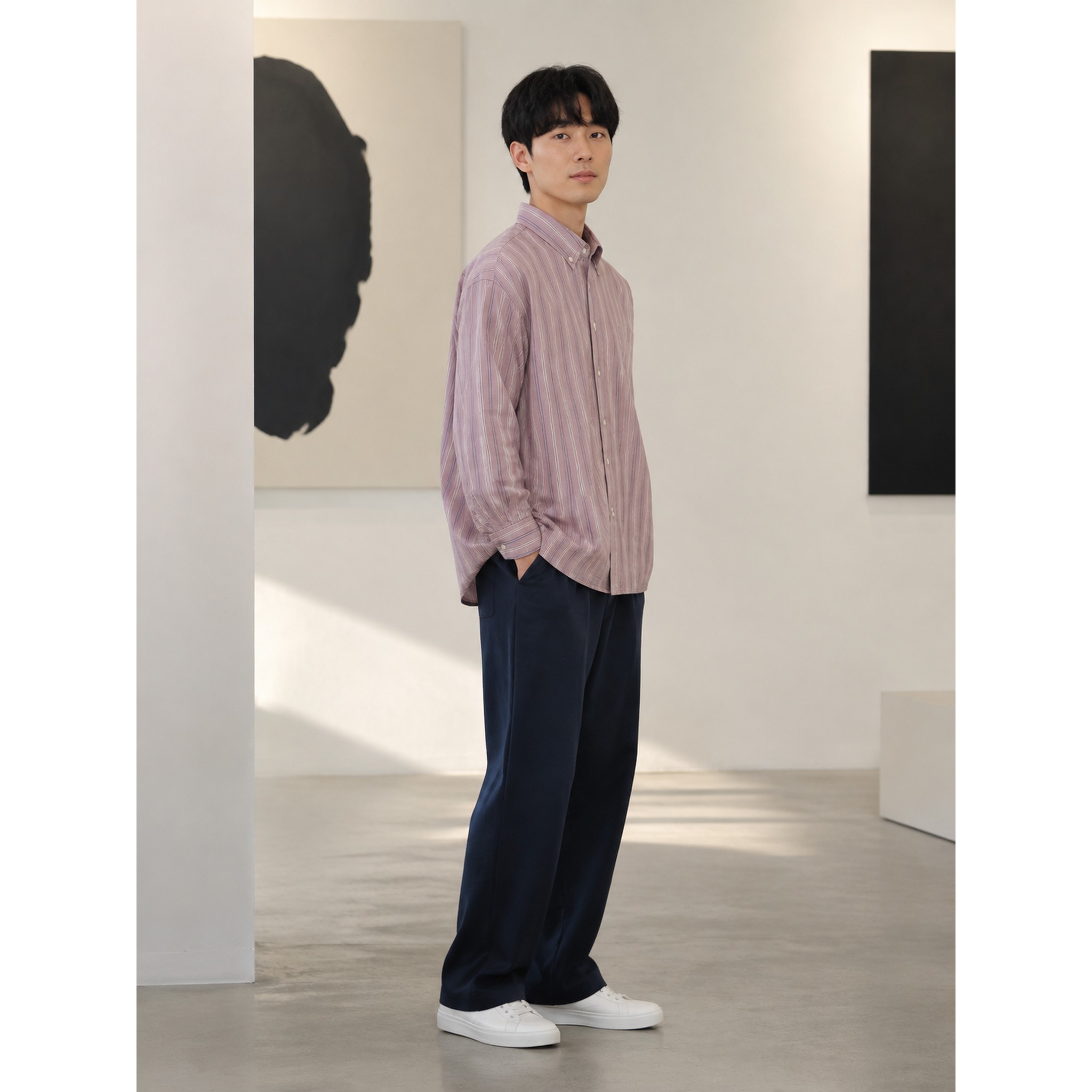 Levi’s李维斯春季男士BLUETAB竖条纹休闲衬衫001LI-0006