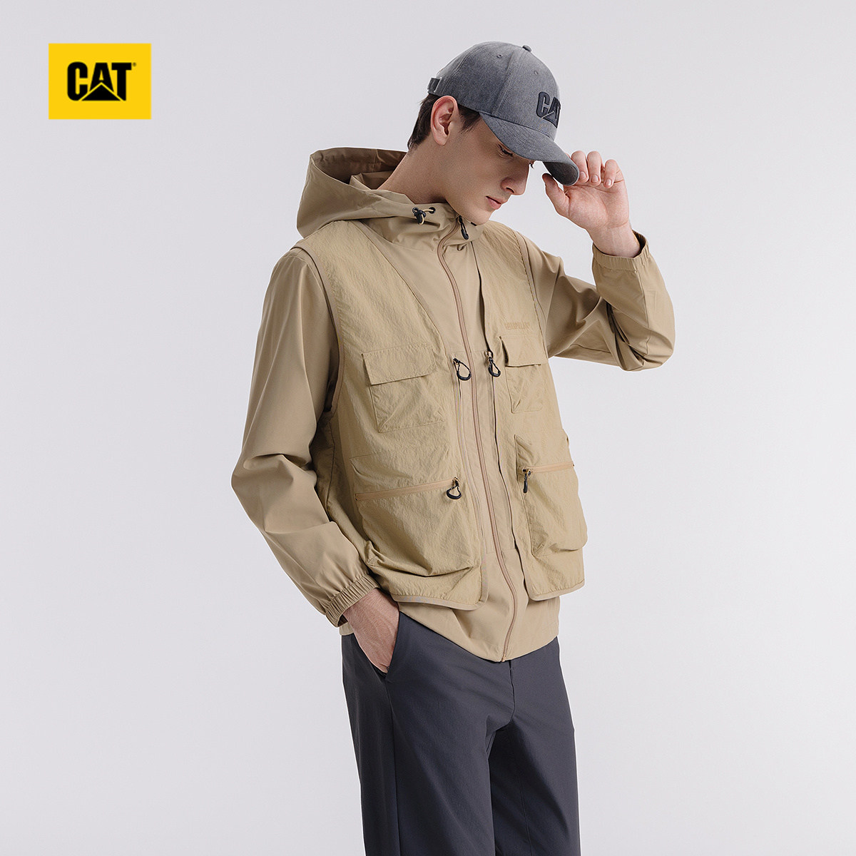 CAT卡特 男士时尚 夹克马甲