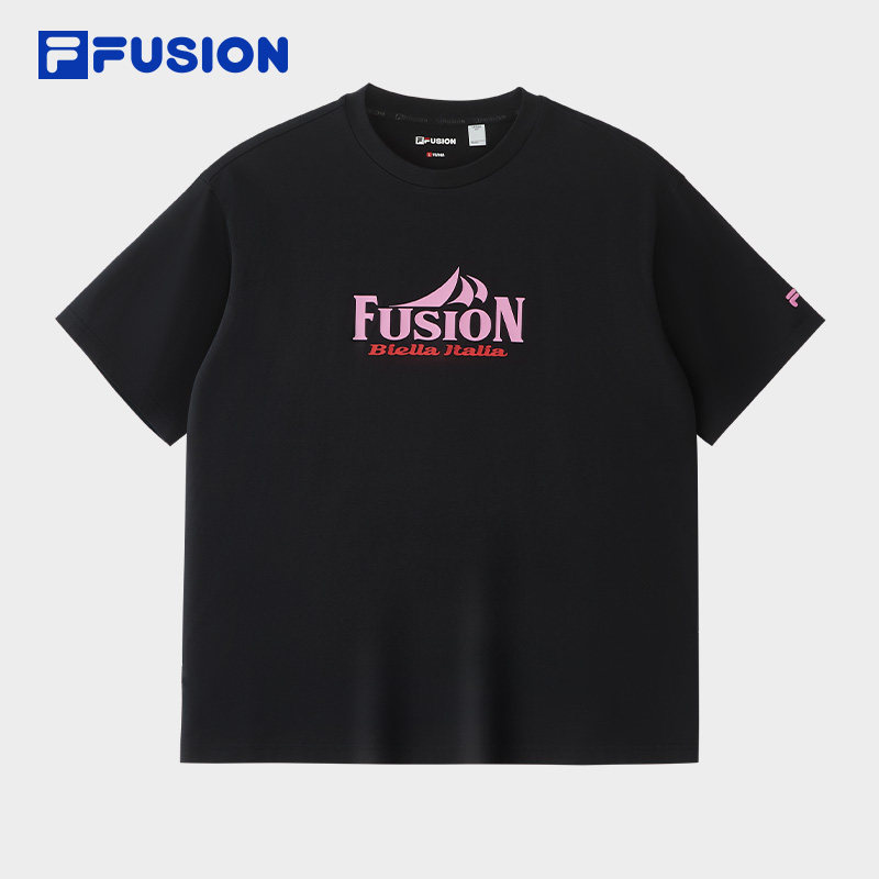 FILA FUSION斐乐潮牌情侣款针织短袖衫2026夏T恤T11U622101F