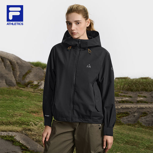 FILA 斐乐官方女士编织外套2026春新简约舒适连帽上衣A11W617701F