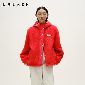 URLAZH有兰短款时尚简约连帽大衣女JN4TC08