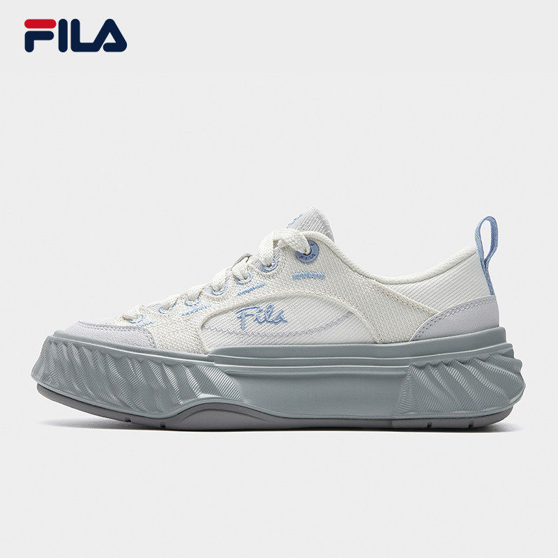 FILA 多彩 |斐乐女FOSSO 1+岩行帆布鞋春夏小白鞋F12W622307F