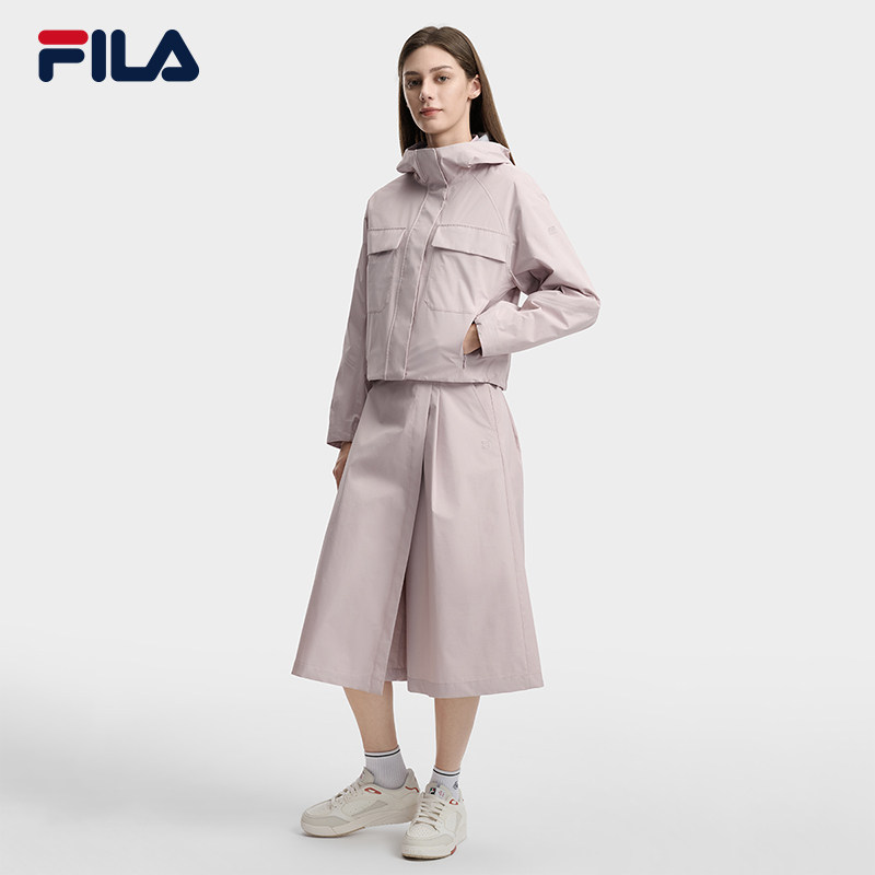FILA 斐乐官方女士梭织外套2026夏款舒适连帽夹克上衣F11W623704F