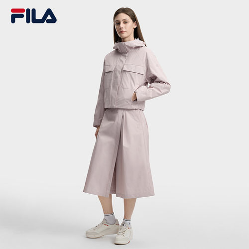 FILA 斐乐官方女士梭织外套2026夏款舒适连帽夹克上衣F11W623704F