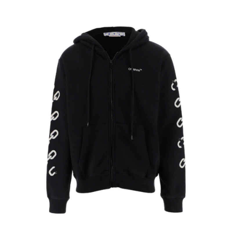 OFF-WHITE  连帽卫衣宽松版型男款秋季黑色OMBE013F22FLE0061001