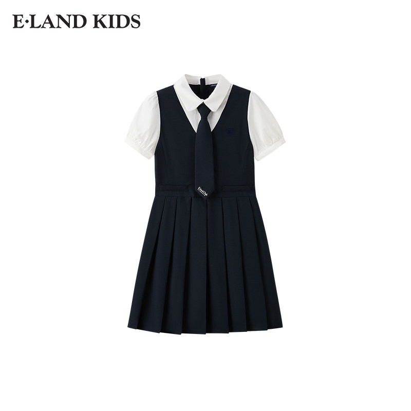 eland kids衣恋童装 女童 短袖连衣裙